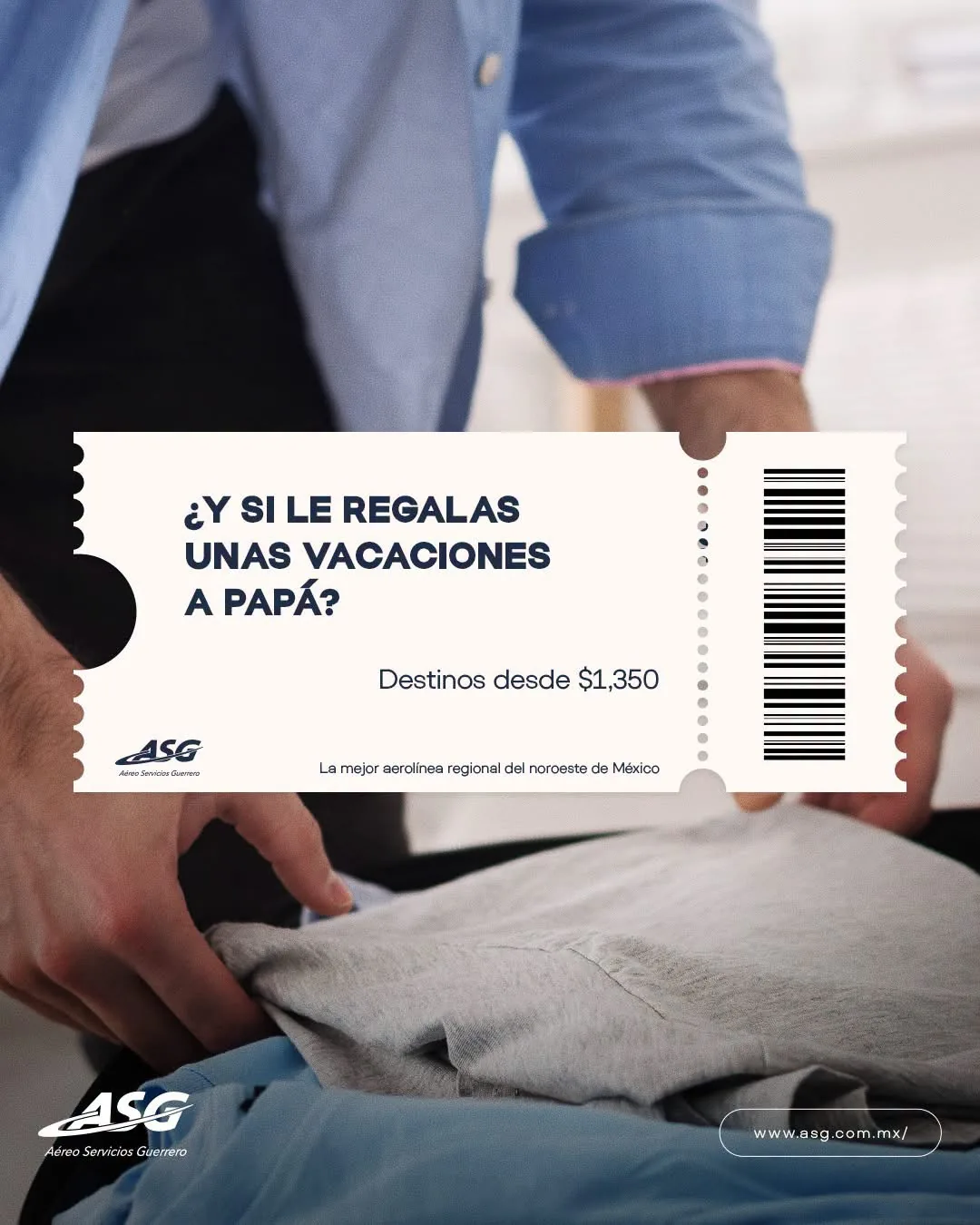 Promoción de vacaciones a papá
